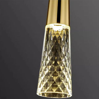 Barista - Round Spiral Gold Teardrop Multi Head Hanging Ceiling Chandelier