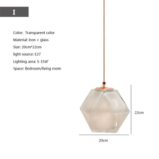 Loule - Shaped Colored Glass Hanging Pendant Ceiling Light