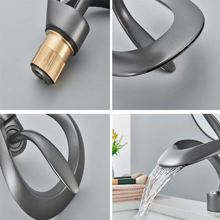 Jurek -  Creative Hollowed Out Design Waterfall Faucet Solid Brass Basin Mixer Taps