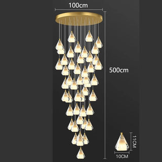 Martina - Crystal Pendant Hanging Chandelier