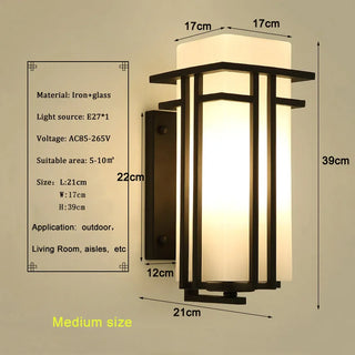 Fransis - Simple Modern Outdoor  Waterproof Glass Wall Lamp
