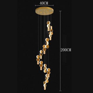 Thiago - Round Crystal Gold Hanging Ceiling Chandelier