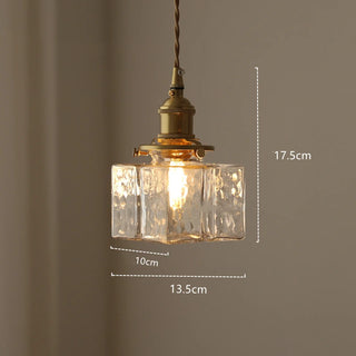 Millie Series - Coloured Patterned Glass Hanging Pendant Ceiling Light