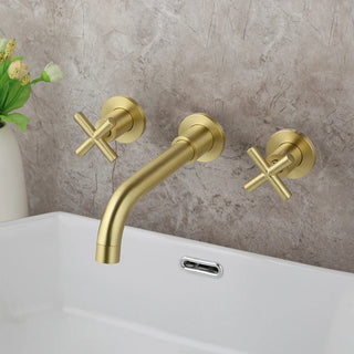 Berniece - Brushed Gold Wall Mounted Basin Tap