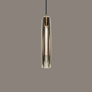 Ayman - Crystal Vertical Tube Shade Hanging Pendant Ceiling Light