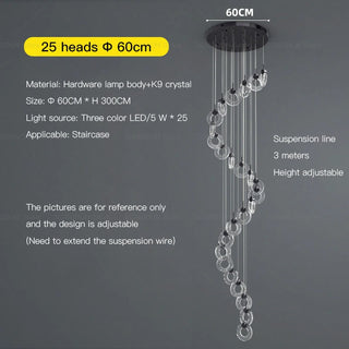 Hoffman - Modern Gold Glass Hanging Round Cluster Chandelier