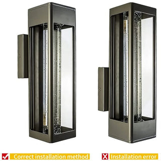 Lainey - Black Caged Crystal Bubble Glass Outdoor Wall Light