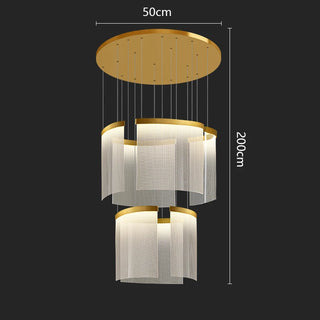 Foara - Round Hanging APP Dimmable Hanging Ceiling Chandelier