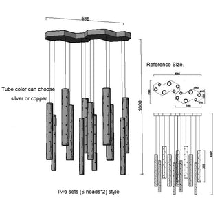 Kiyoshi - Modern LED Tube Hanging Ceiling Light