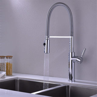 Eufemia - Brushed Gold Pull Out Hot & Cold Single Handle Mixer Kitchen Tap