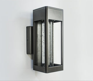 Lainey - Black Caged Crystal Bubble Glass Outdoor Wall Light