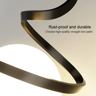 Lembe - Glass LED Ball Swirl Pendant Ceiling Light