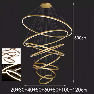 Adel - Modern Multi Ring Hanging Ceiling Chandelier