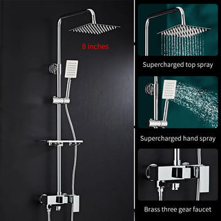 Atticus - Rainfall Wall Mounted Height Adjustable Shower Set