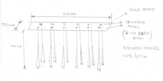 Felipe - Black Hanging Multi Long Tube Combination Ceiling Light