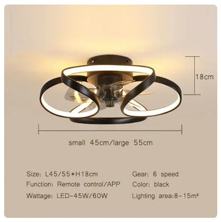 Diandra - Modern 5 Blade Ceiling Fan Light