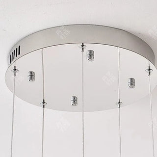 Celeste - Modern Statement Multi Head Chrome Square Crystal Spiral Chandelier