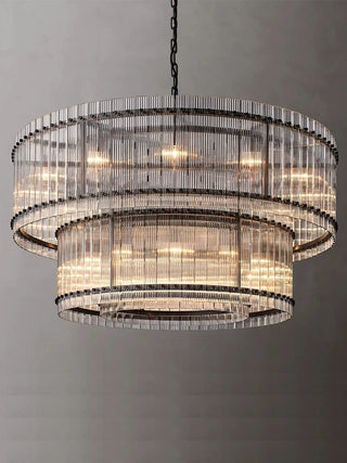 Narobi - Luxury Statement 2 Layer Crystal Glass Hanging Chandelier