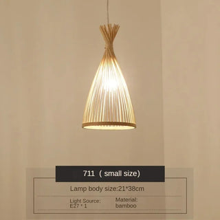 Amanda - Hanging Bamboo Weaving Creative Pendant Light