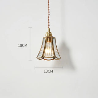 Nanterre - Nordic Glass Copper Tulip Hanging Pendant Ceiling Light