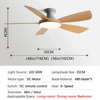 Zelina - Nordic Light Ceiling Fan Remote Control