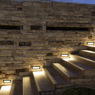 Emrique - Flush-Mount Outdoor Rectangle LED Wall Light