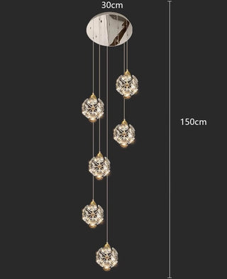 Penny - Hanging Crystal Gold Flower Ceiling Chandelier