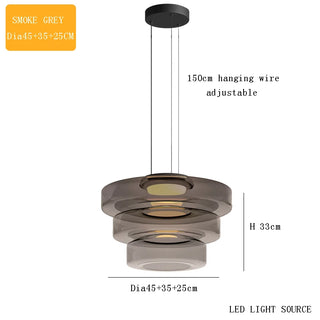 Halley - Modern Levels Series Island Glass Pendant Light