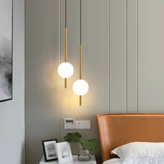 Tora - Modern Hanging Frosted Milk Glass Ball Pendant Ceiling Light