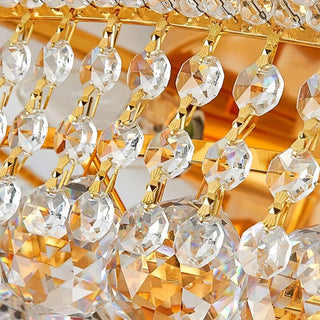 Imperial Cascade - Dazzling Crystal Bead Hanging Light Contemporary Round Chandelier