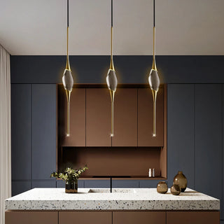 Ayora - Postmodern Gold Black Hanging Teardrop Pendant Ceiling Light
