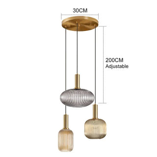 Kiara - Green Patterned Glass Hanging Pendant Ceiling Light
