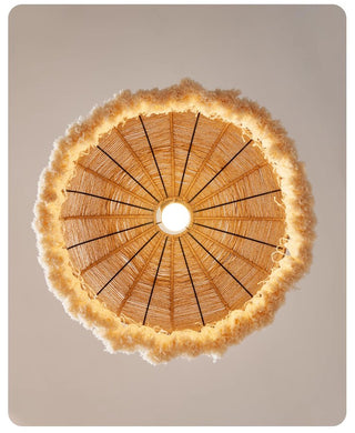 Ivonne - Hemp Rope Hand-Knitted Round Tassel Ceiling Light
