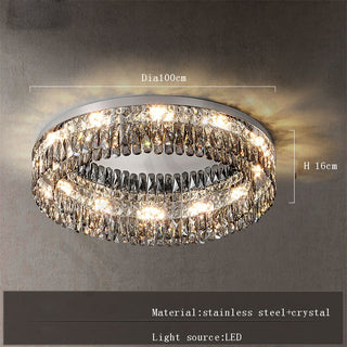Alpine - Silver Round Coloured Hanging Glass Recessed Ceiling Light Chandelier