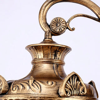 Julius - Double Head Classic Ripple Glass Outdoor Courtyard Lighting Fixture