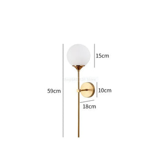 Phineas - Nordic Modern Glass Wall Lamp Gold Led Wall Light