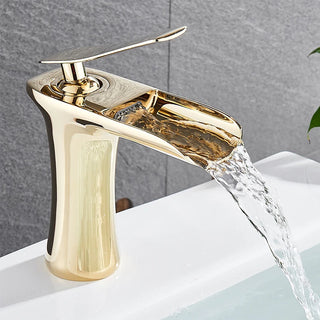 Philippe - Antique Brass Waterfall Hot/Cold Mixer Basin Tap