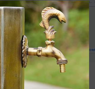 Elnora - Garden Faucet Antique Brass Animal Cold Water Fauce