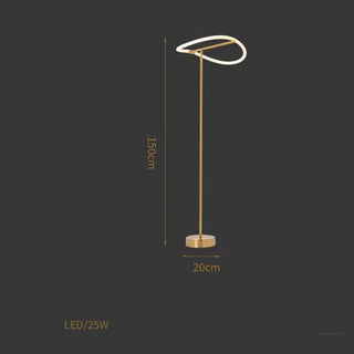 Ragav - Gold Twisted Hanging LED Pipe Ceiling Light Chandelier