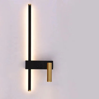 Bautista - Switch-Controlled Modern Black & Gold Dual Reading Wall Light