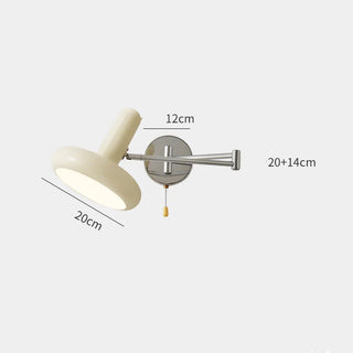 Royale - Retractable Pull-Switch Modern White Wall Light