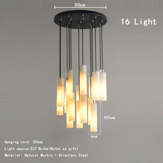 Fiorella - Modern Minimalist Marble Hanging Chandelier