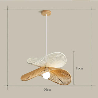 Lourosa - Rattan Hand-Woven Wabi-Sabi Style Pendant Light