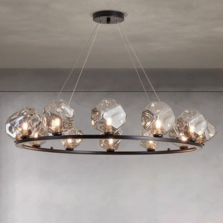 Ammy - Round Gold Crystal Glass Modern Ceiling Light Chandelier