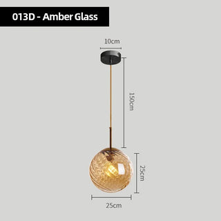 Emerald - Modern Textured Coloured Glass Hanging Pendant Ceiling Light
