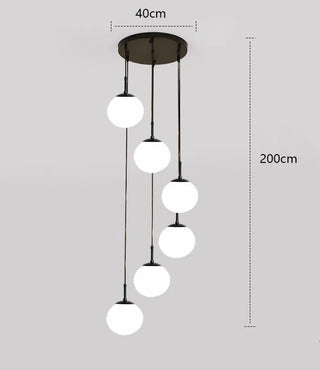 Joshua - Modern Round Hanging LED Ball Ceiling Chandelier