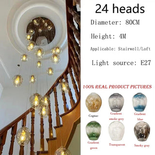 Trefor - Modern Silver Crystal Ball Round Ceiling Chandelier
