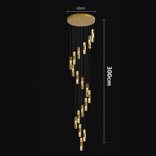 Elnur - Hanging Crystal Pendant Ceiling Chandelier