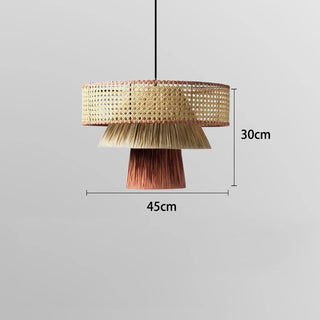 Marquez - Natural Rattan Round Wicker Pendant Ceiling Light