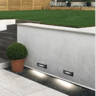 Emrique - Flush-Mount Outdoor Rectangle LED Wall Light